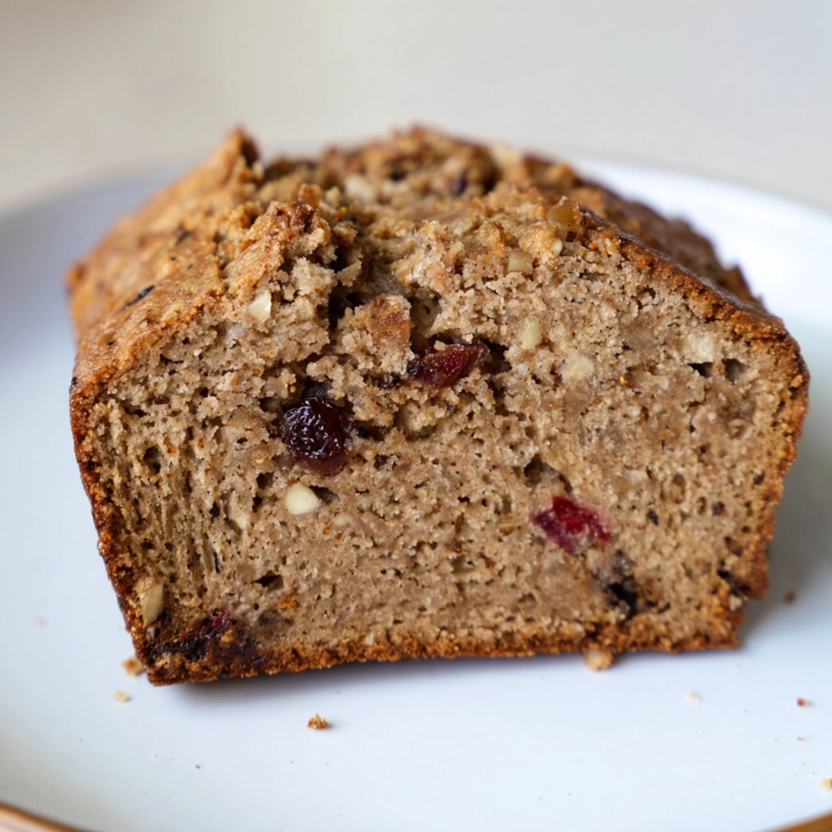 Baked Cinnamon Applesauce Flax Loaf: rustic, heartwarming, perfect with a cozy cup of tea.