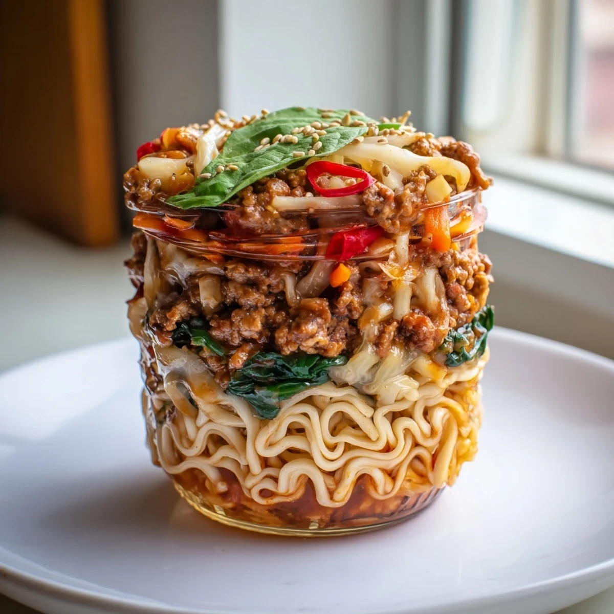 Spicy Ramen Lasagne Soup Jars