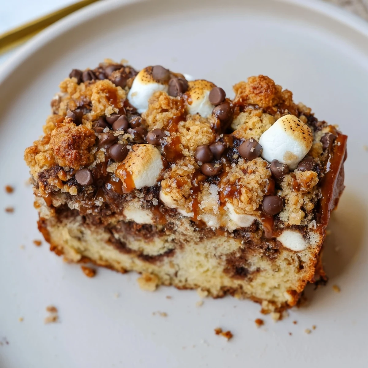 Smores Cinnamon Pretzel Muffin Loaf
