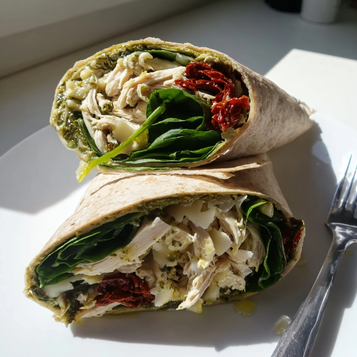 Chicken Pesto Wraps Quick Meal