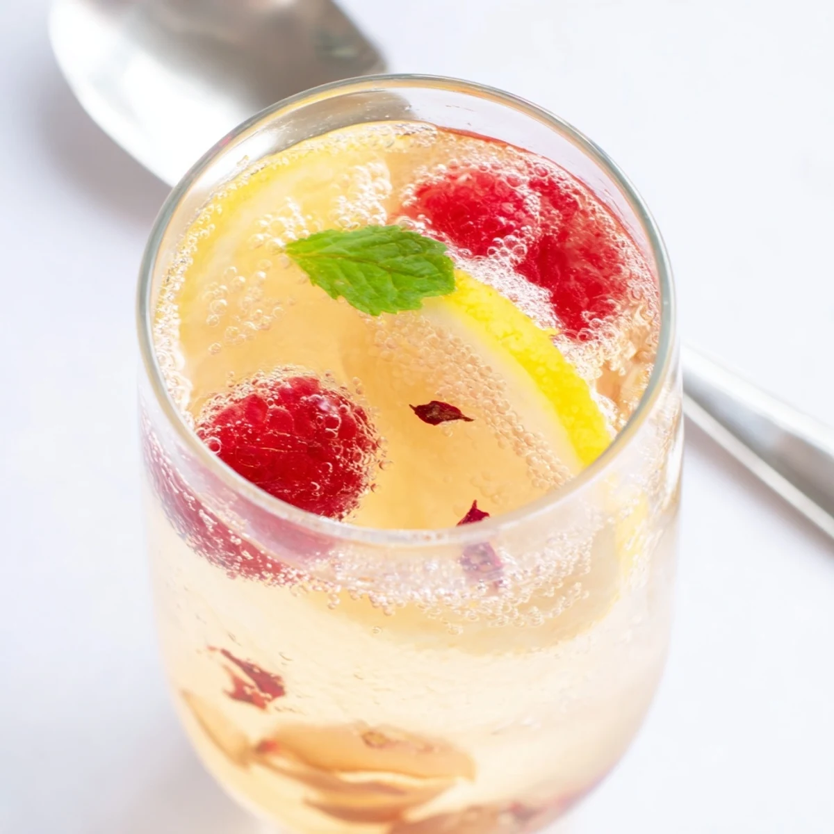 Refreshing Kombucha-Style home-brew mocktails with vibrant berries and mint garnish.  