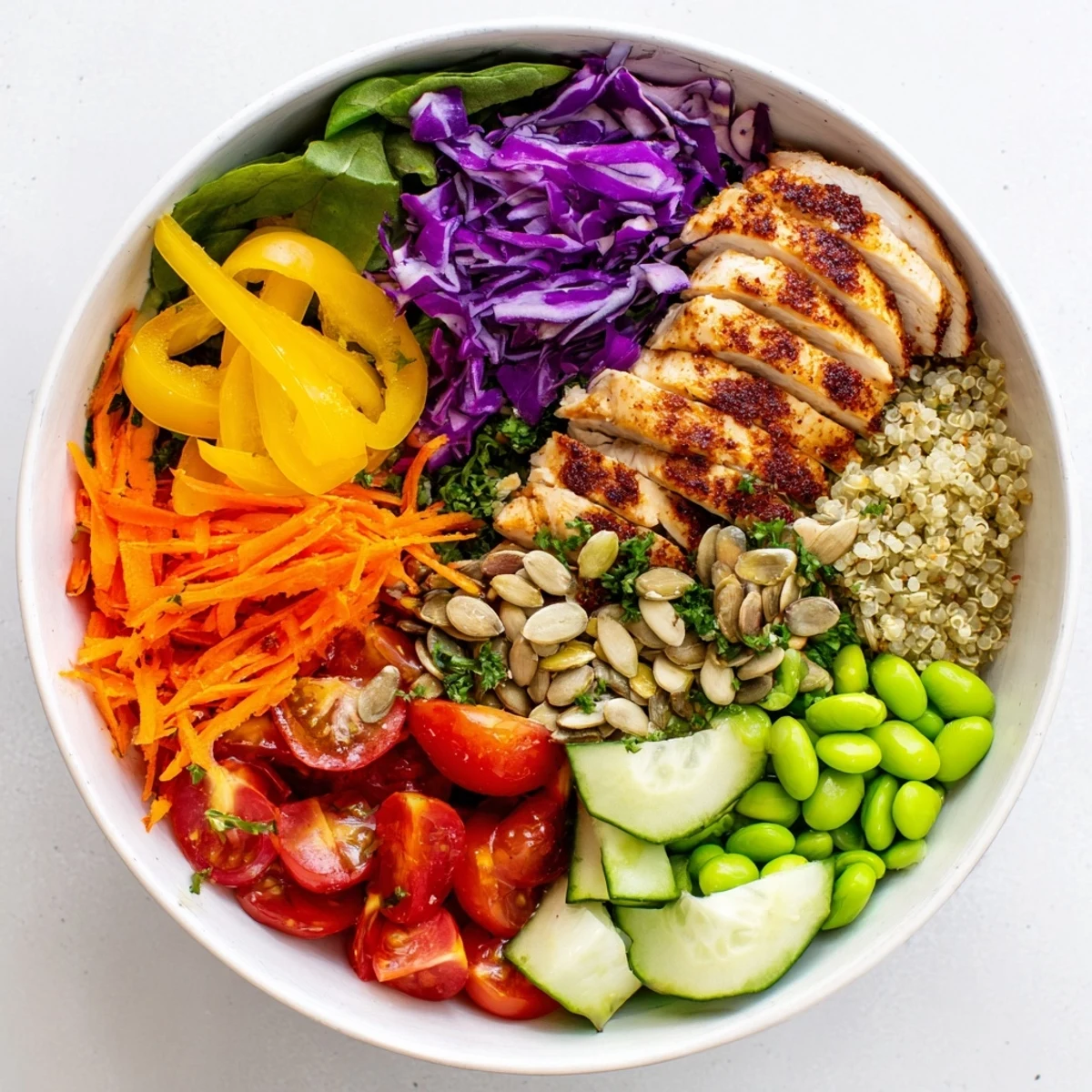 Vibrant healthy meal-prep bowls showcasing colorful veggies and wholesome grains.