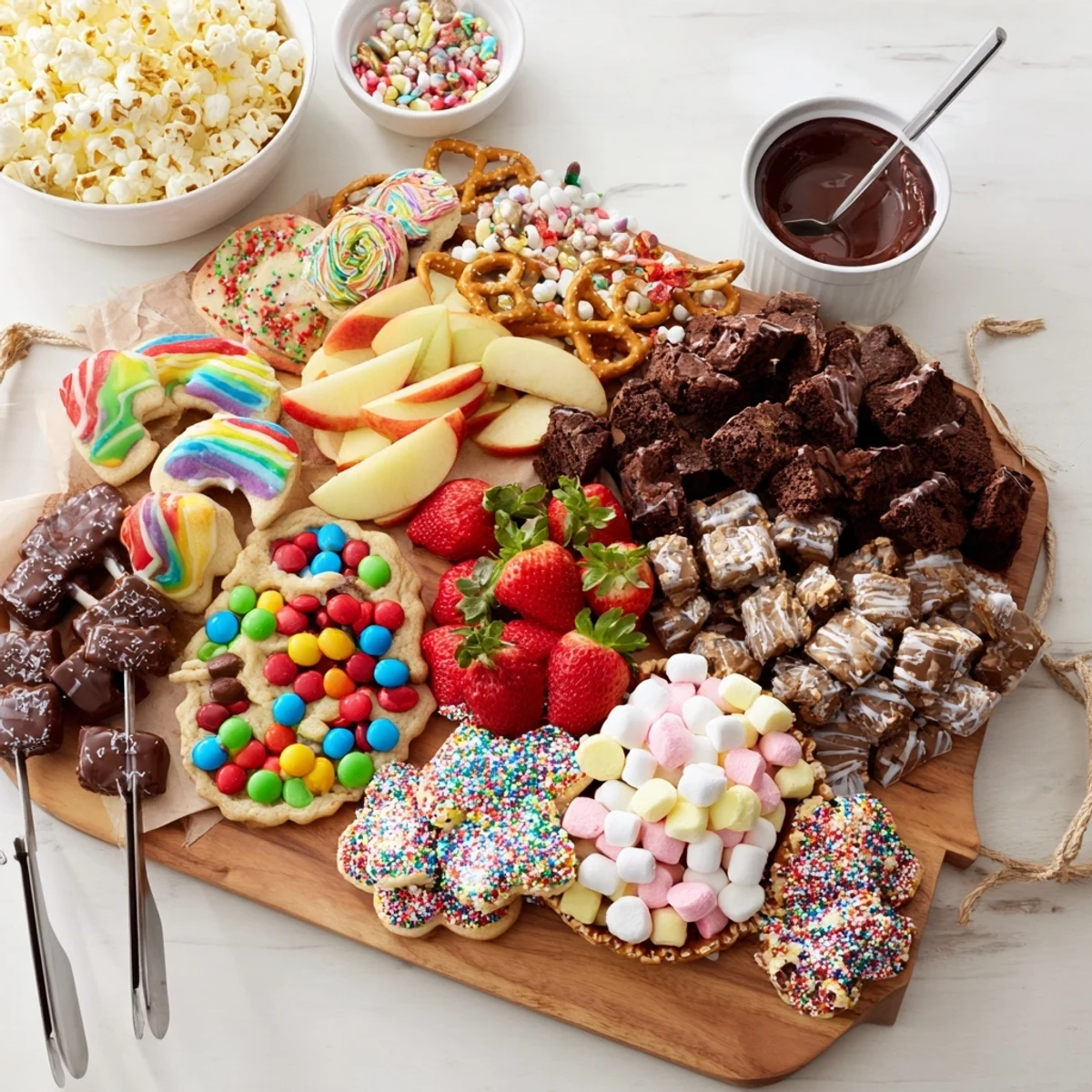 Festive dessert boards with sweet treats and seasonal snacks for sharing joy.  
