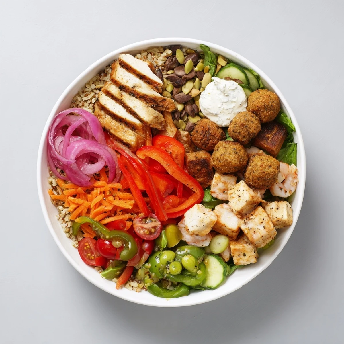 Delicious build-your-own boards feature grilled proteins and fresh veggies for a fun gathering.  