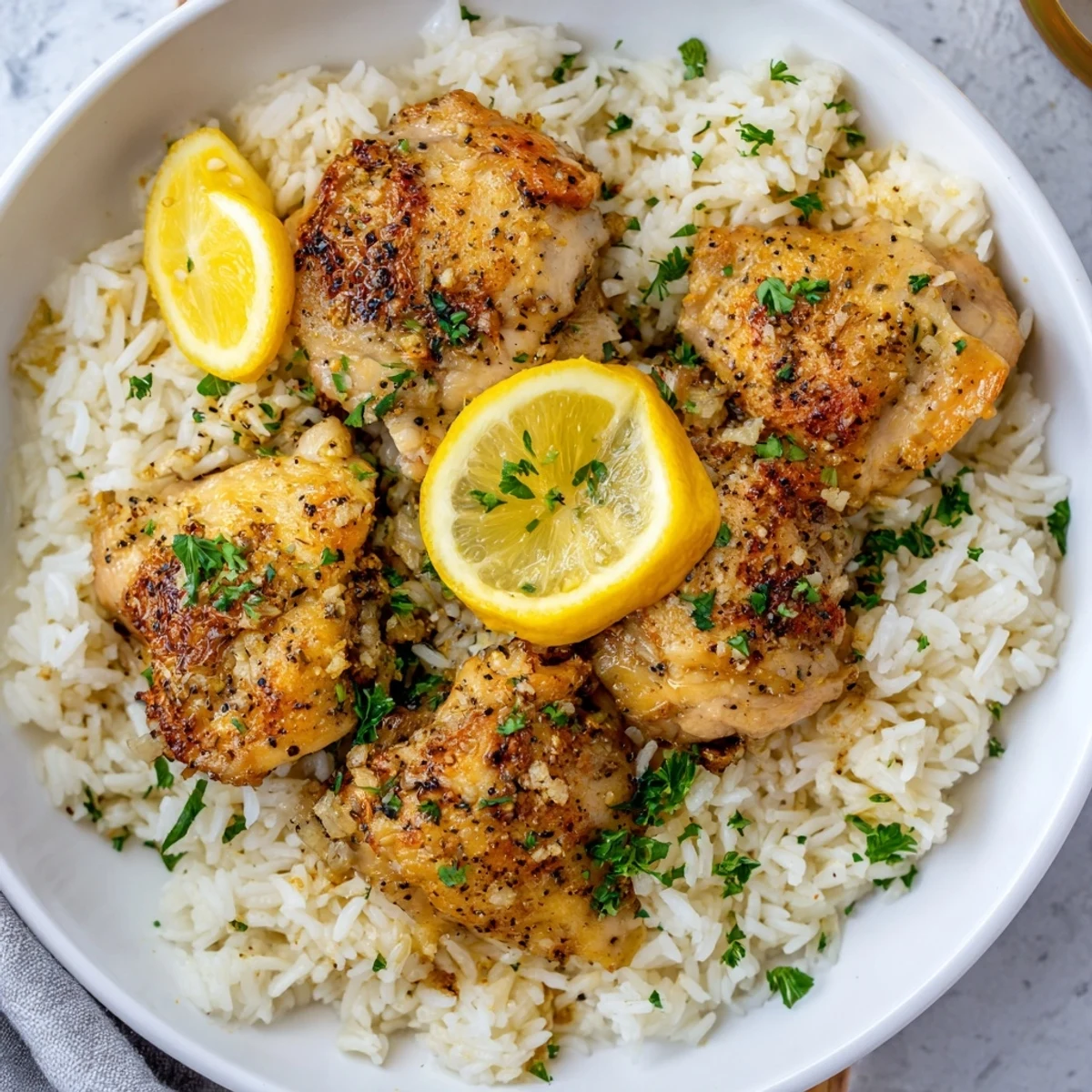Lemon Pepper Chicken Rice