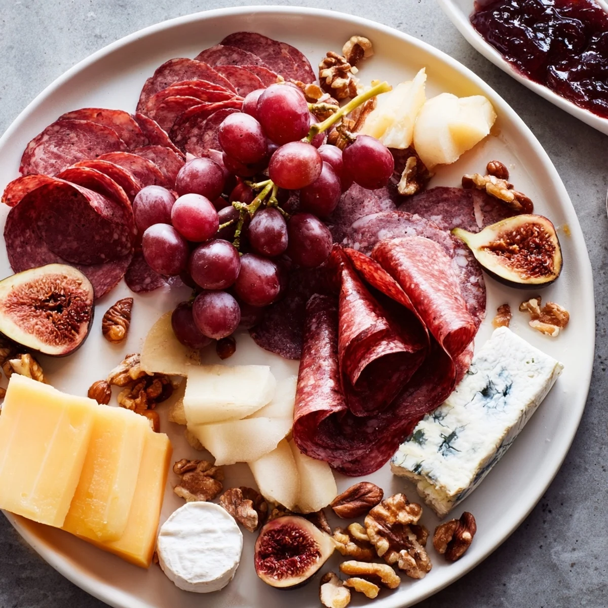 Beautifully arranged Majestic Venison Charcuterie Platter featuring cured meats, artisan cheeses, and fruits.