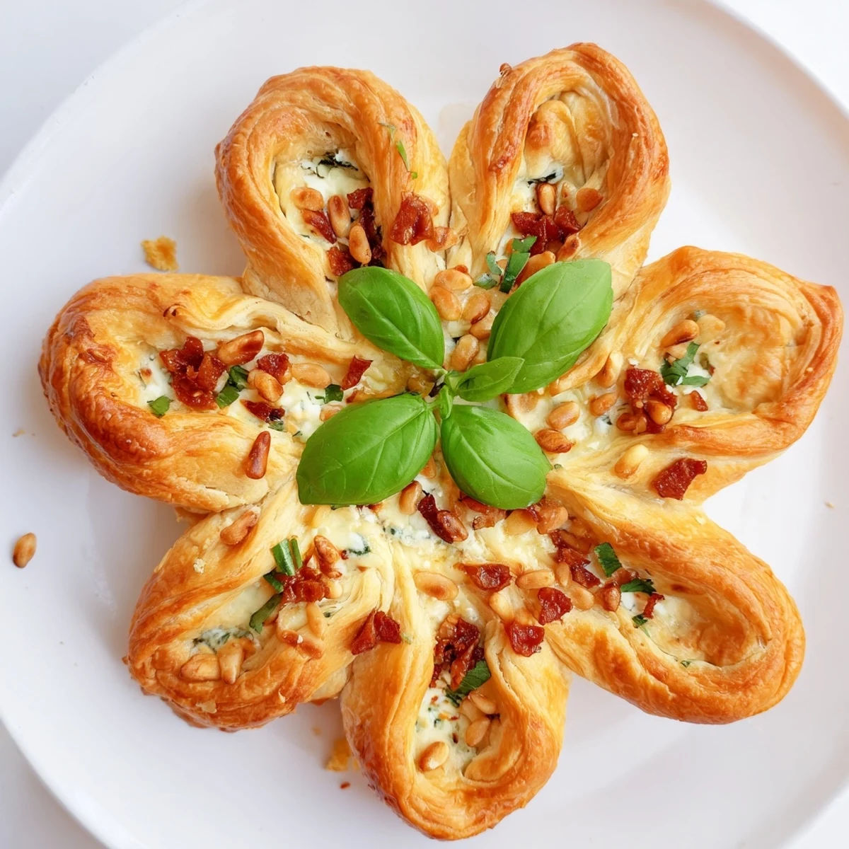 Poinsettia Puff Pastry Appetizer