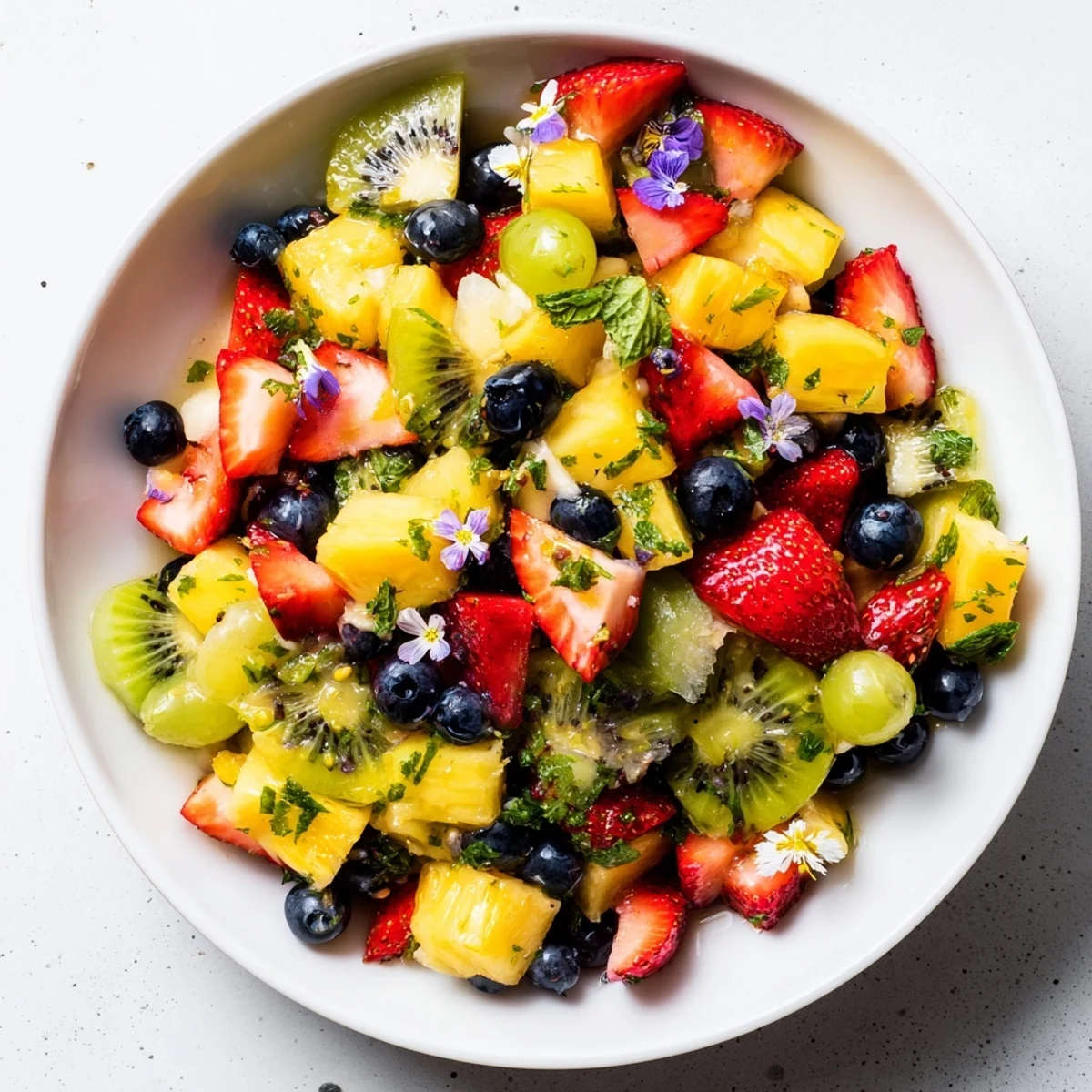 Refreshing festive bow fruit medley; imagine the vibrant arrangement of fresh fruits with a sweet lime dressing.