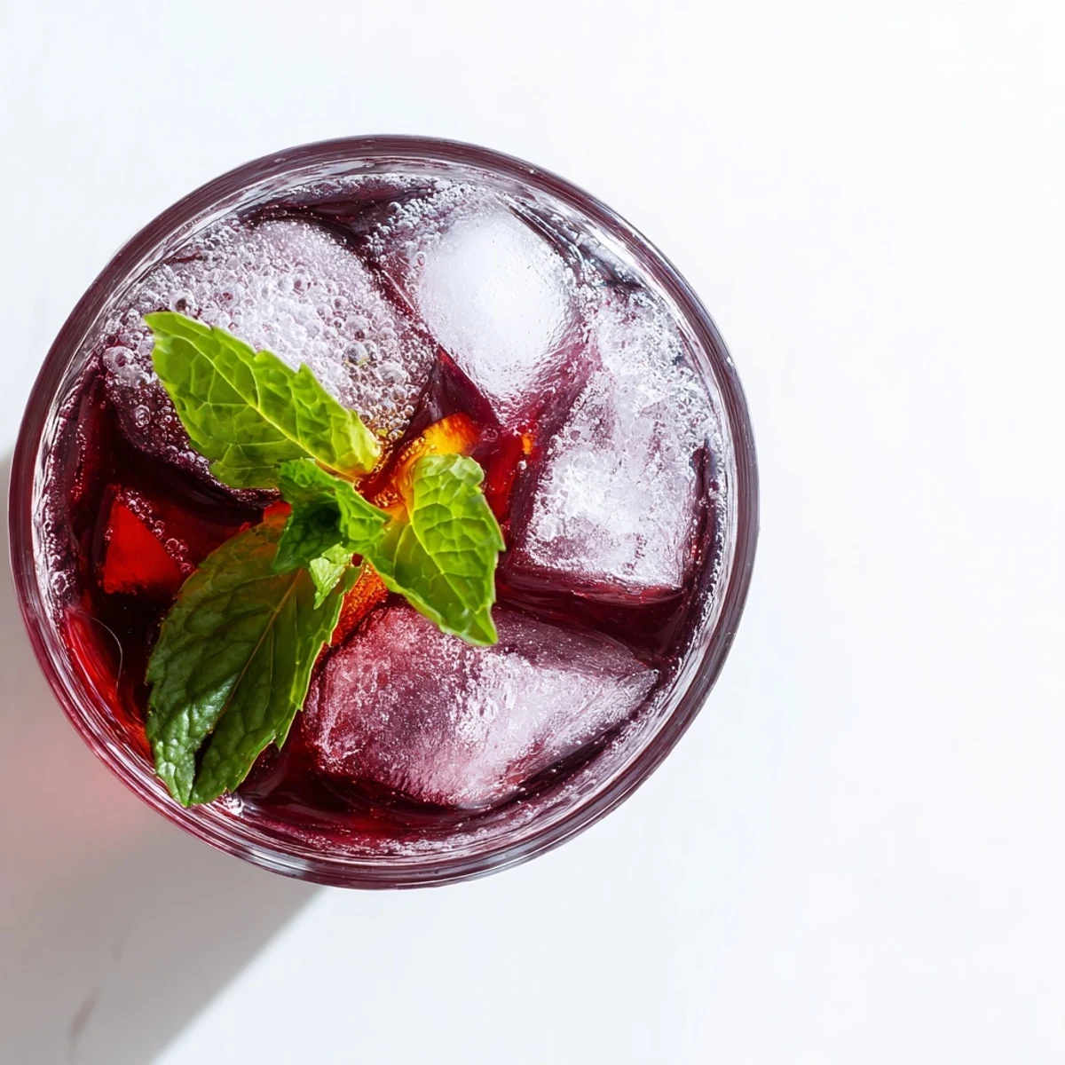 Served chilled: A comforting Sleepy Girl Cherry Mocktail in a tall glass, ideal before a restful night.