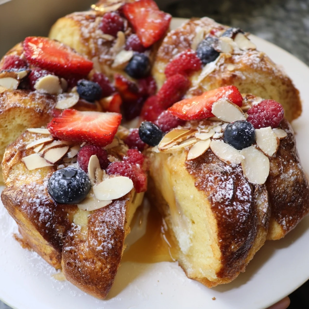 Golden-brown Custard Toast with glistening berries offers a delicious, easy breakfast or brunch recipe.