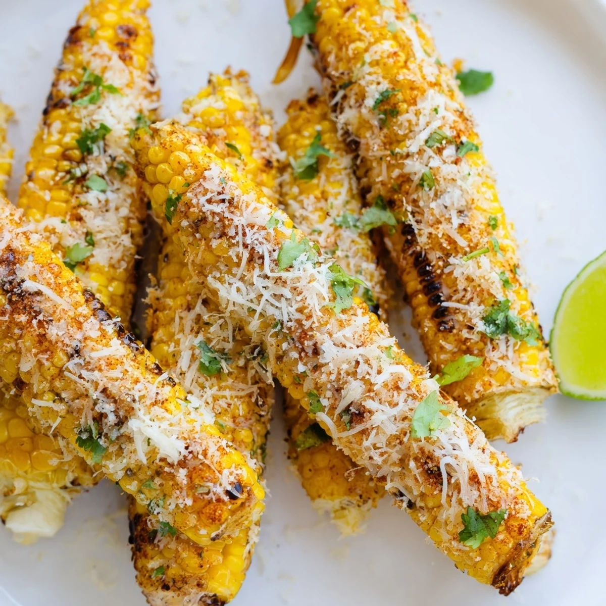 Cheesy Corn Ribs served warm on a rustic board, golden cheese bubbling over roasted corn, perfect for a party side dish.