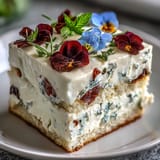 Spring Cake Edible Flowers Lemon