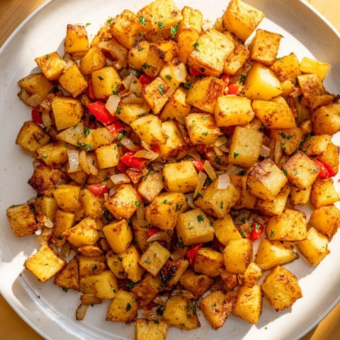 Air Fryer Breakfast Potatoes – golden and crispy, ready to be enjoyed with eggs and your favorite breakfast items.