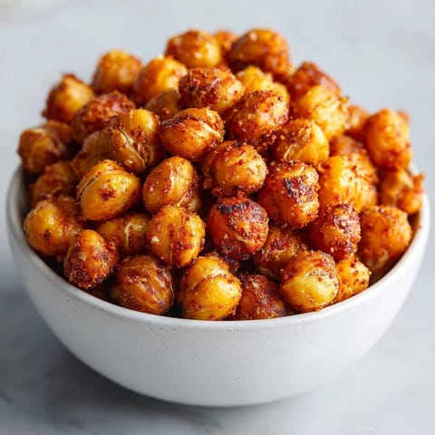 Homemade BBQ Ranch Roasted Chickpea Crunchers, a flavorful, crunchy treat seasoned with herbs.
