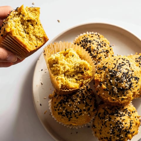 Japanese Sesame Pumpkin Muffins