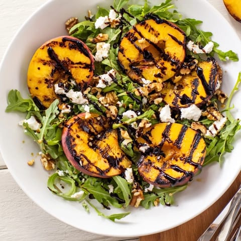 Grilled Peach Feta Balsamic