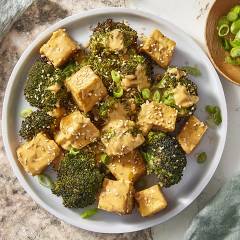 Cheesy Baked Tofu Broccoli