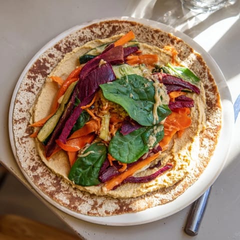 Snowflake Hummus Roasted Veggies