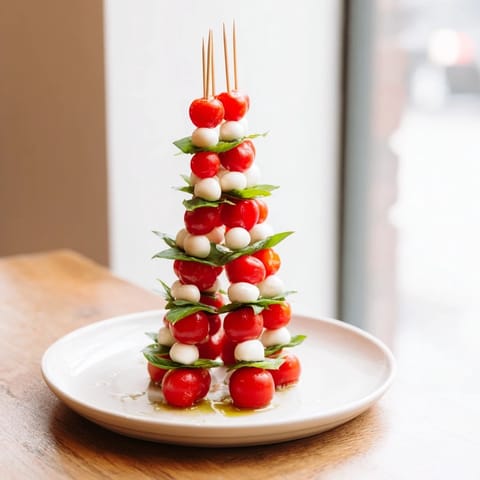 Red Green Caprese Skewers