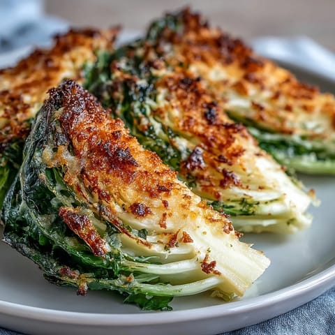 Roasted Garlic Parmesan Cabbage Wedges with caramelized edges, brushed in garlic oil and finished with a crunchy Parmesan topping.