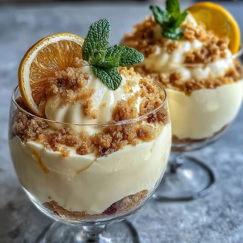 Lemon Mousse Cups Crumble