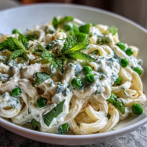 Lemon Ricotta Pasta with Peas: creamy, bright dish with fresh mint, ready in minutes.