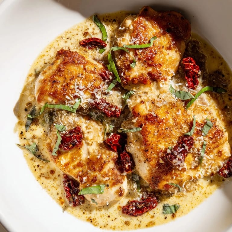 Golden-brown chicken thighs in a rich sauce, a delicious Marry Me Chicken recipe, ready in under an hour.