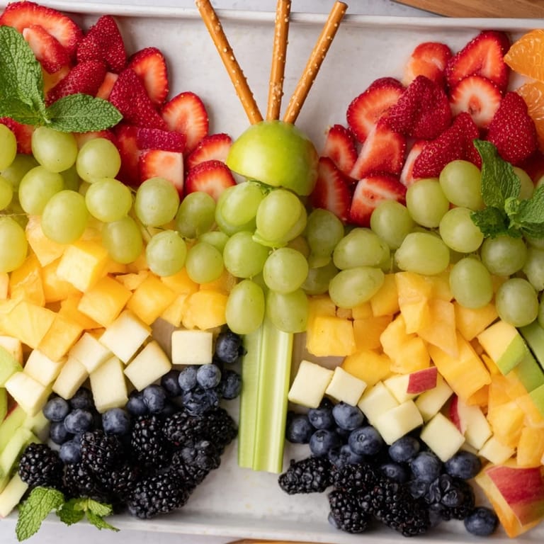Fresh, healthy Butterfly Fruit Tray showcasing a beautiful arrangement of colorful, juicy fruits for snacking.