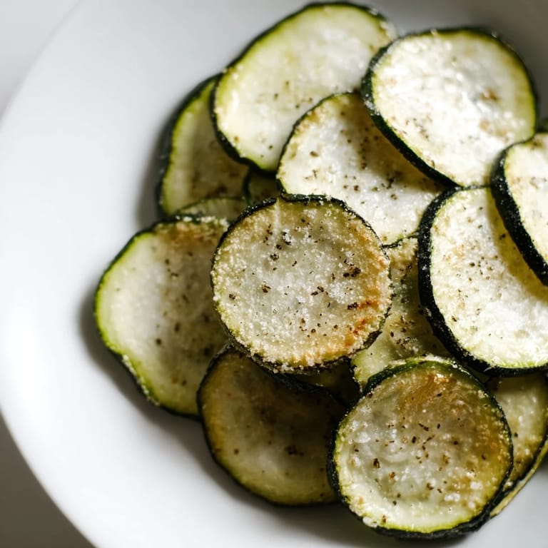 Freshly baked Crispy Zucchini Chips, a light and airy texture with a savory aroma filling the air.