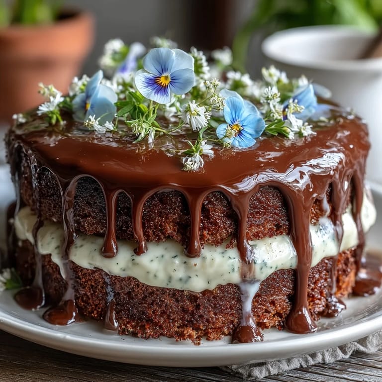 Elegant floral drip cake featuring zesty lemon frosting, pastel white chocolate drips, and vibrant edible flowers on soft vanilla layers.